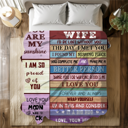 To My Wife | Velveteen Plush Blanket